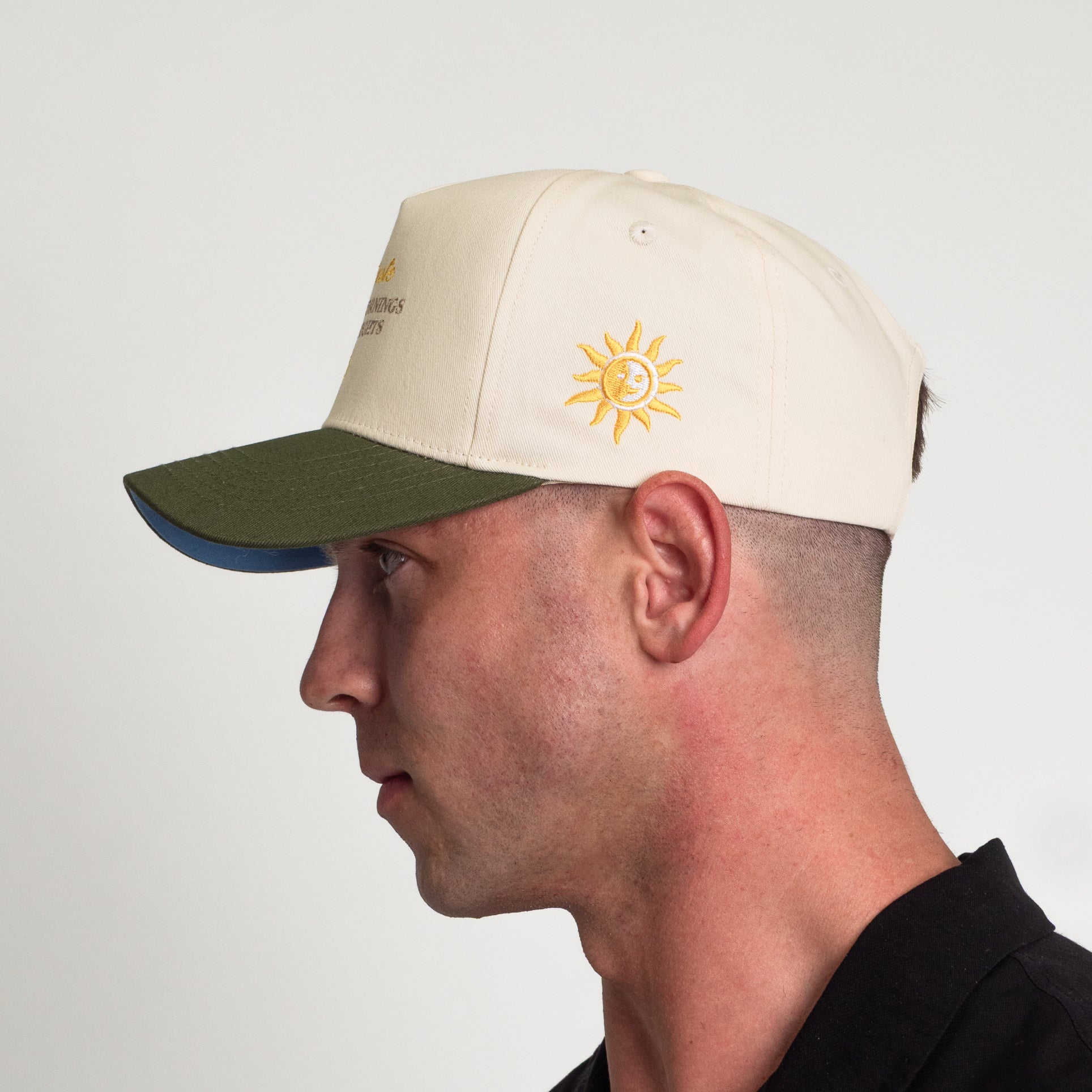 The Early Late Snapback // Dark Green & Creme