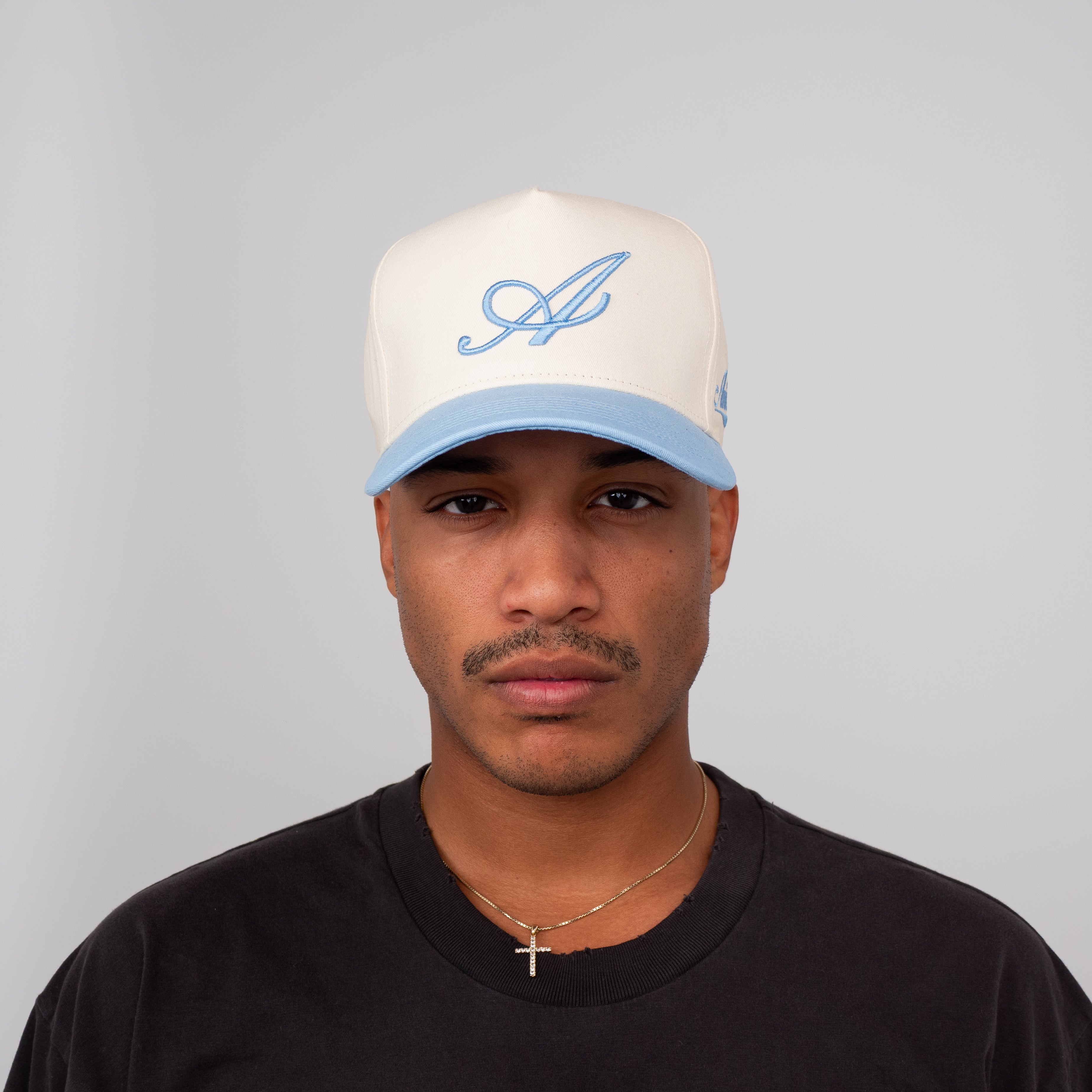 The Initial Snapback // White & Arriviste Blue