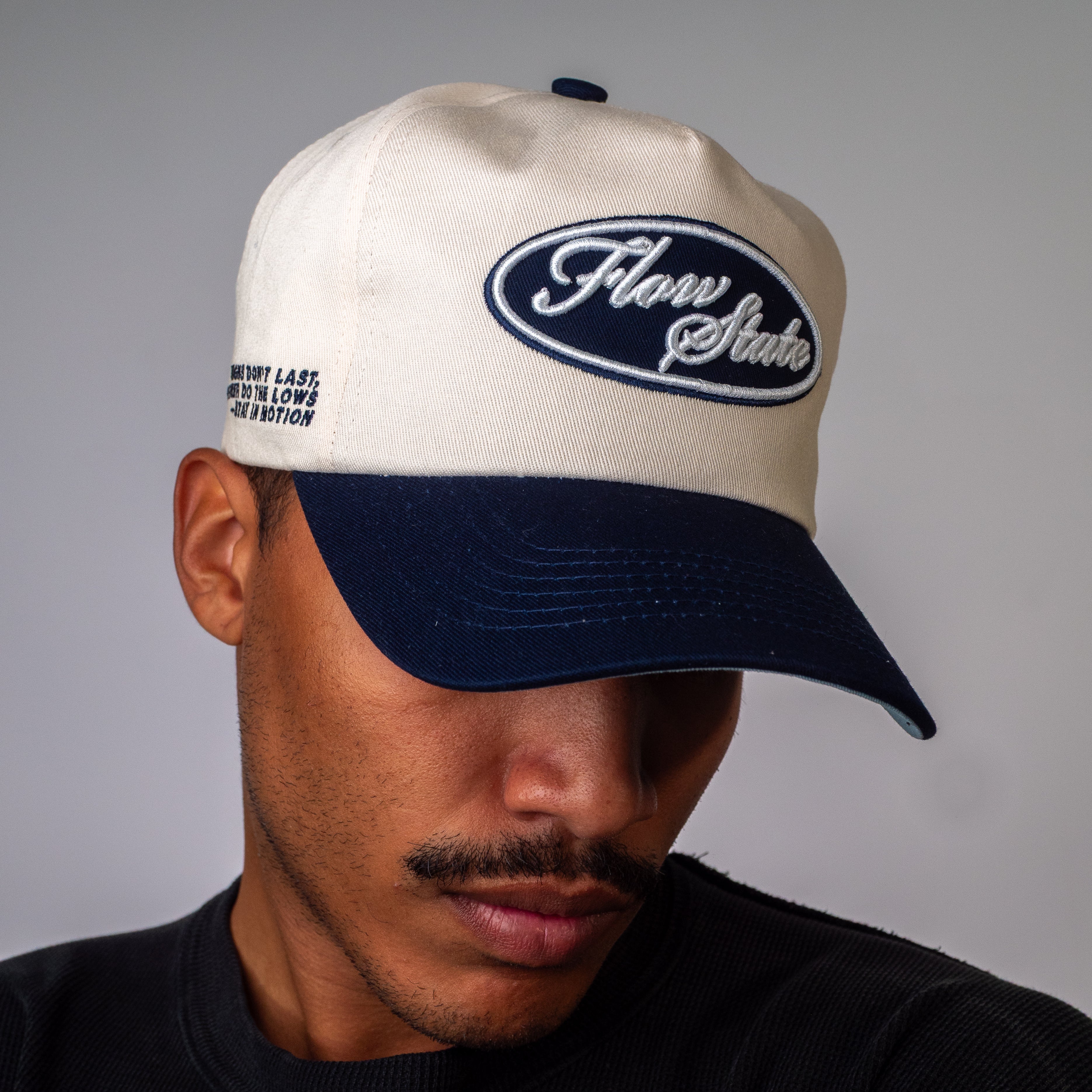 The Flow State Snapback // Navy & Creme