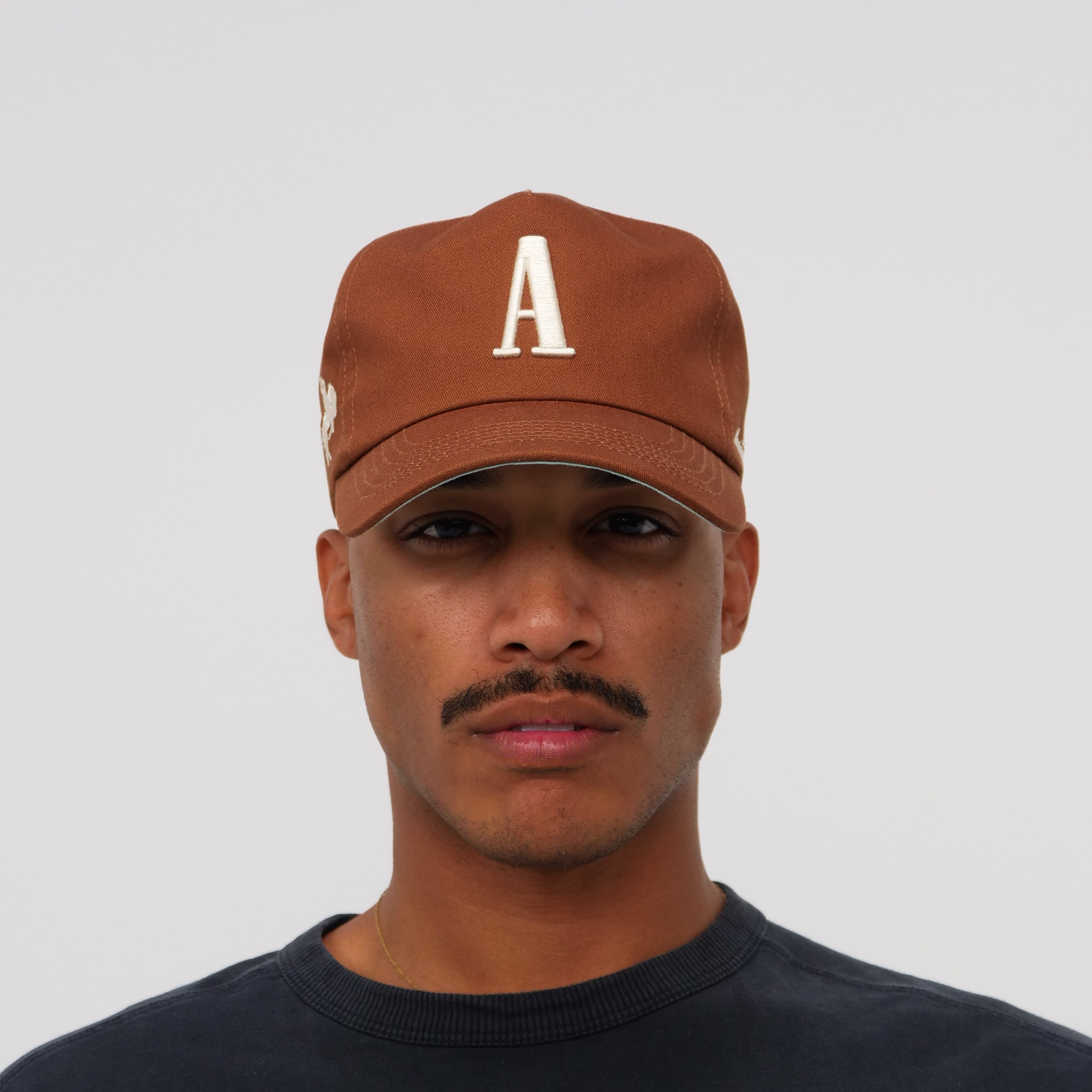 The Serif Snapback // Saddle Brown & Creme