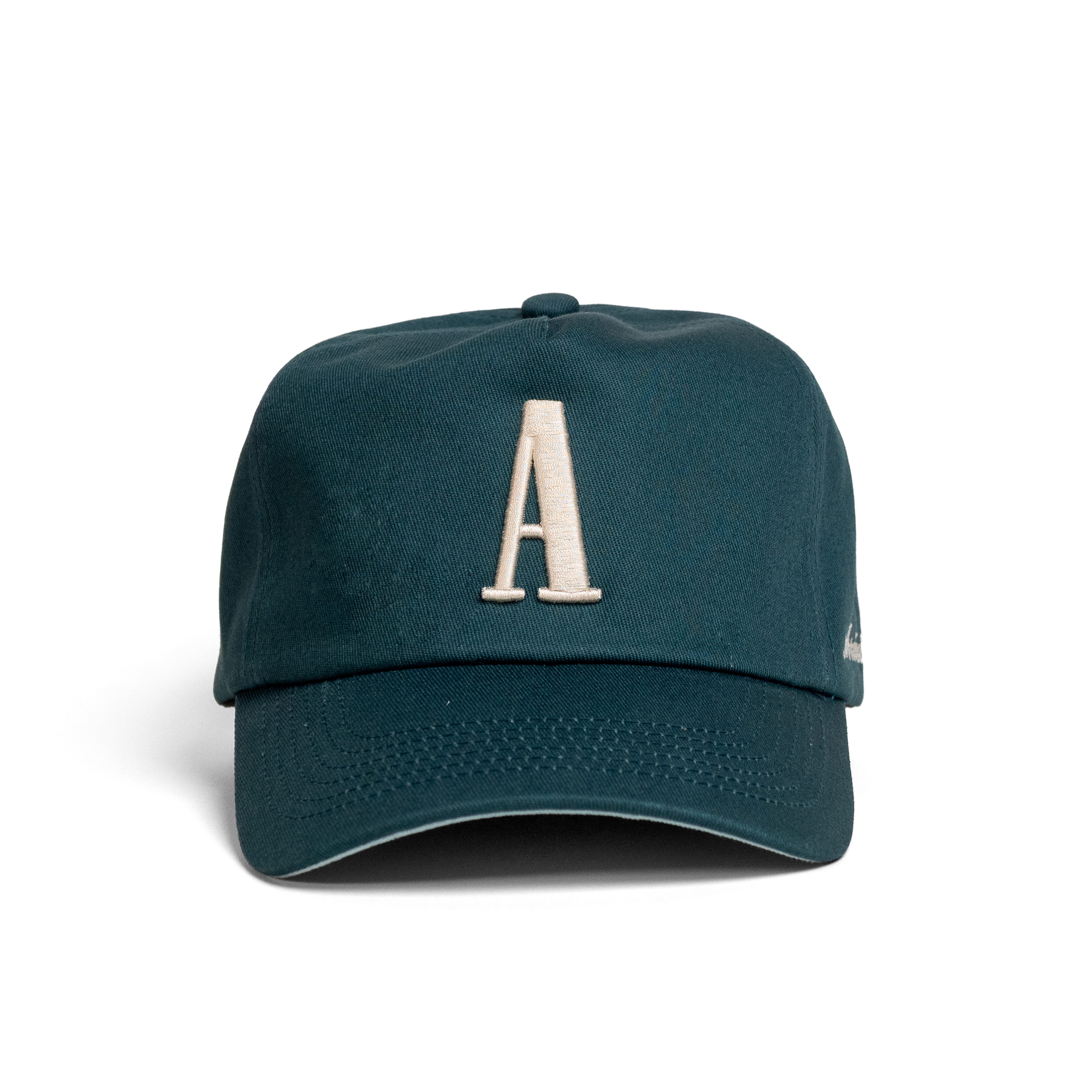 The Serif Snapback // Alpine Green & Creme