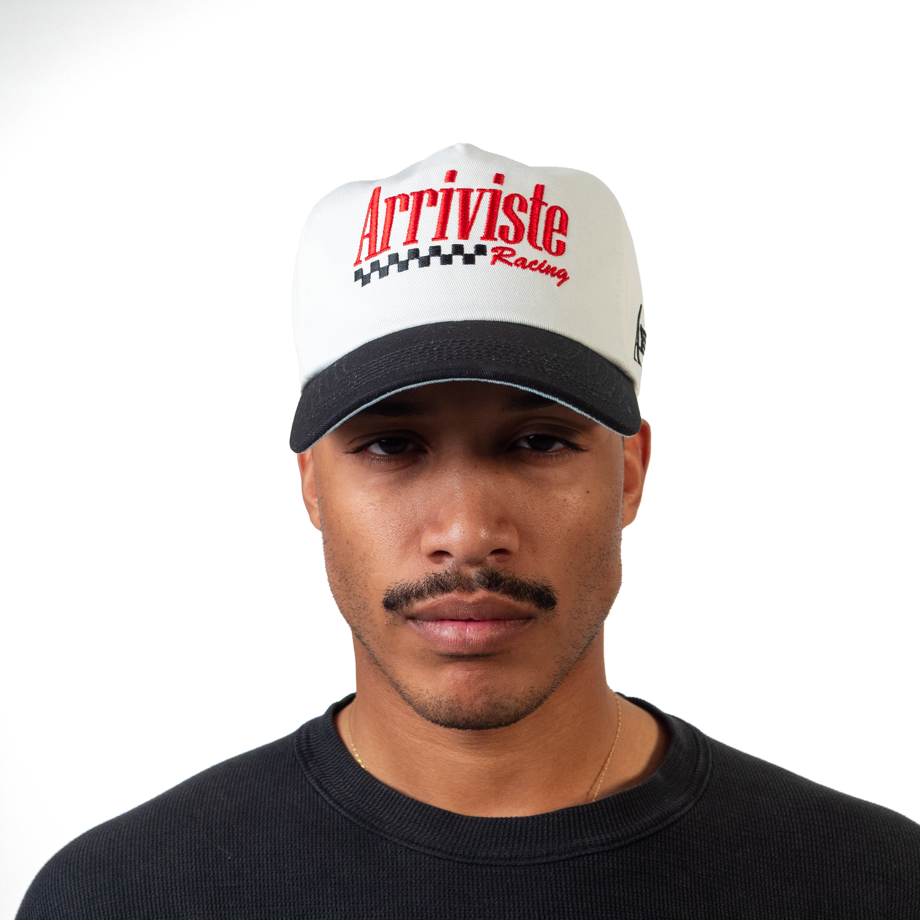 The Finish Line Snapback // White & Black