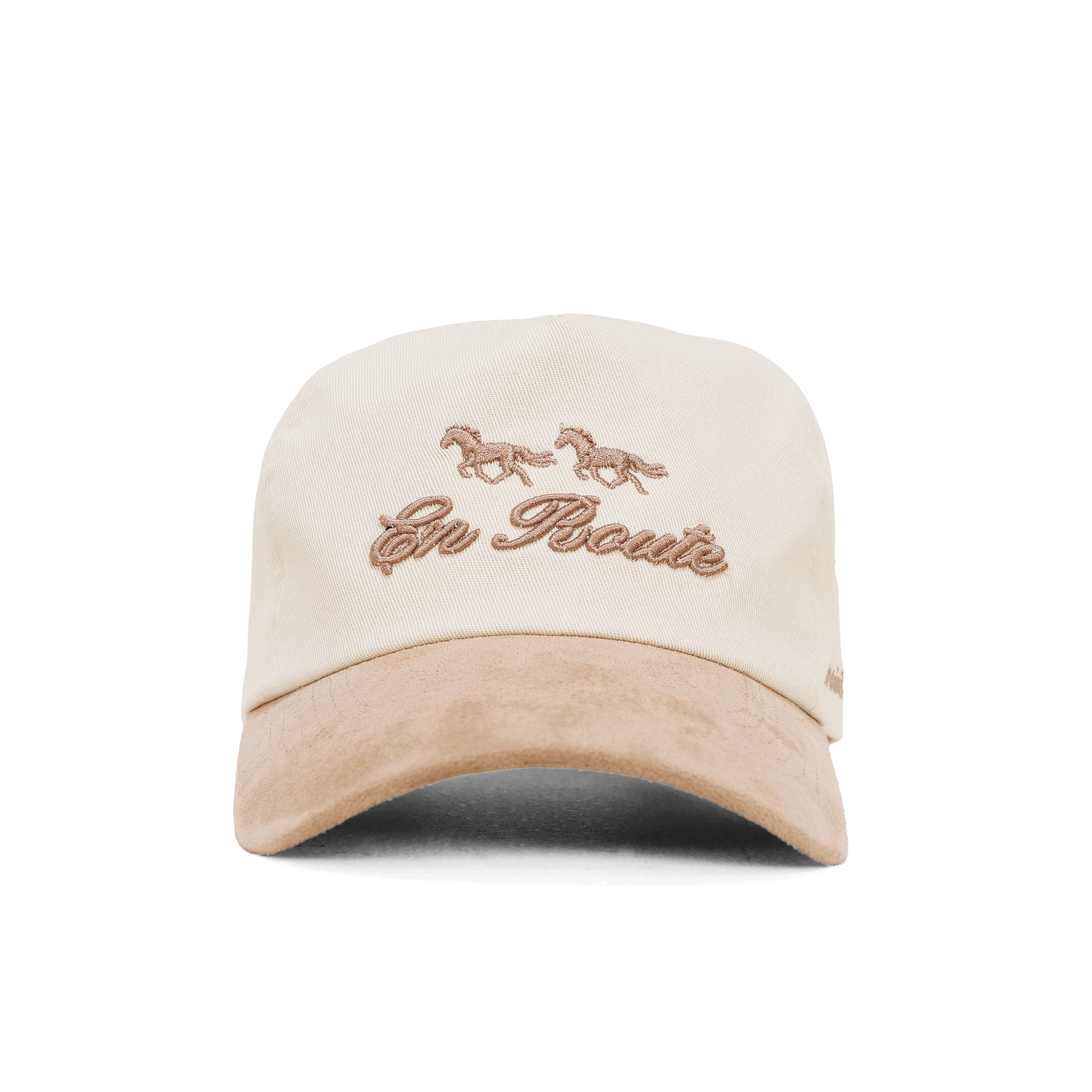 The En Route Snapback // Champagne Suede