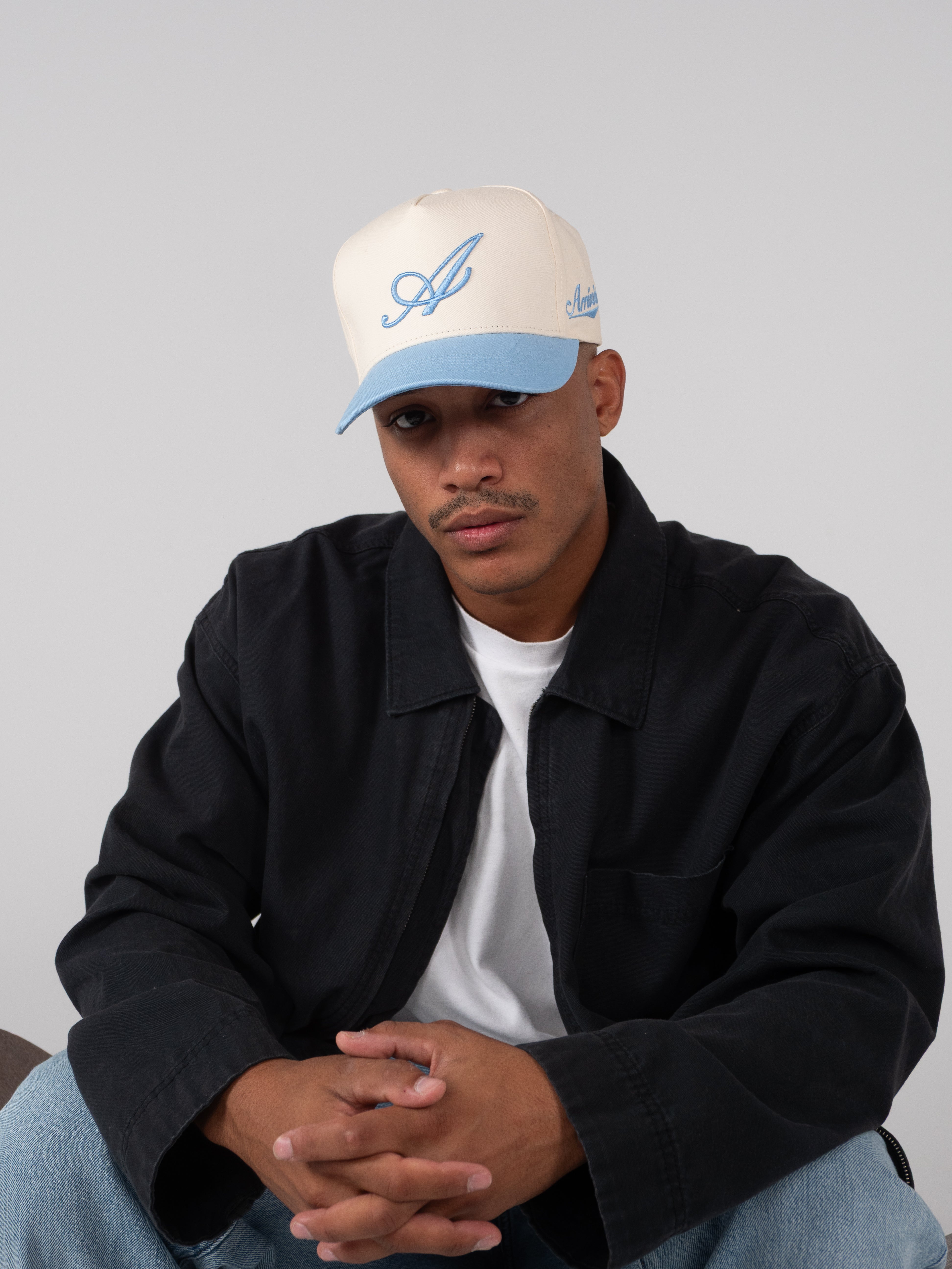 The Initial Snapback // White & Arriviste Blue
