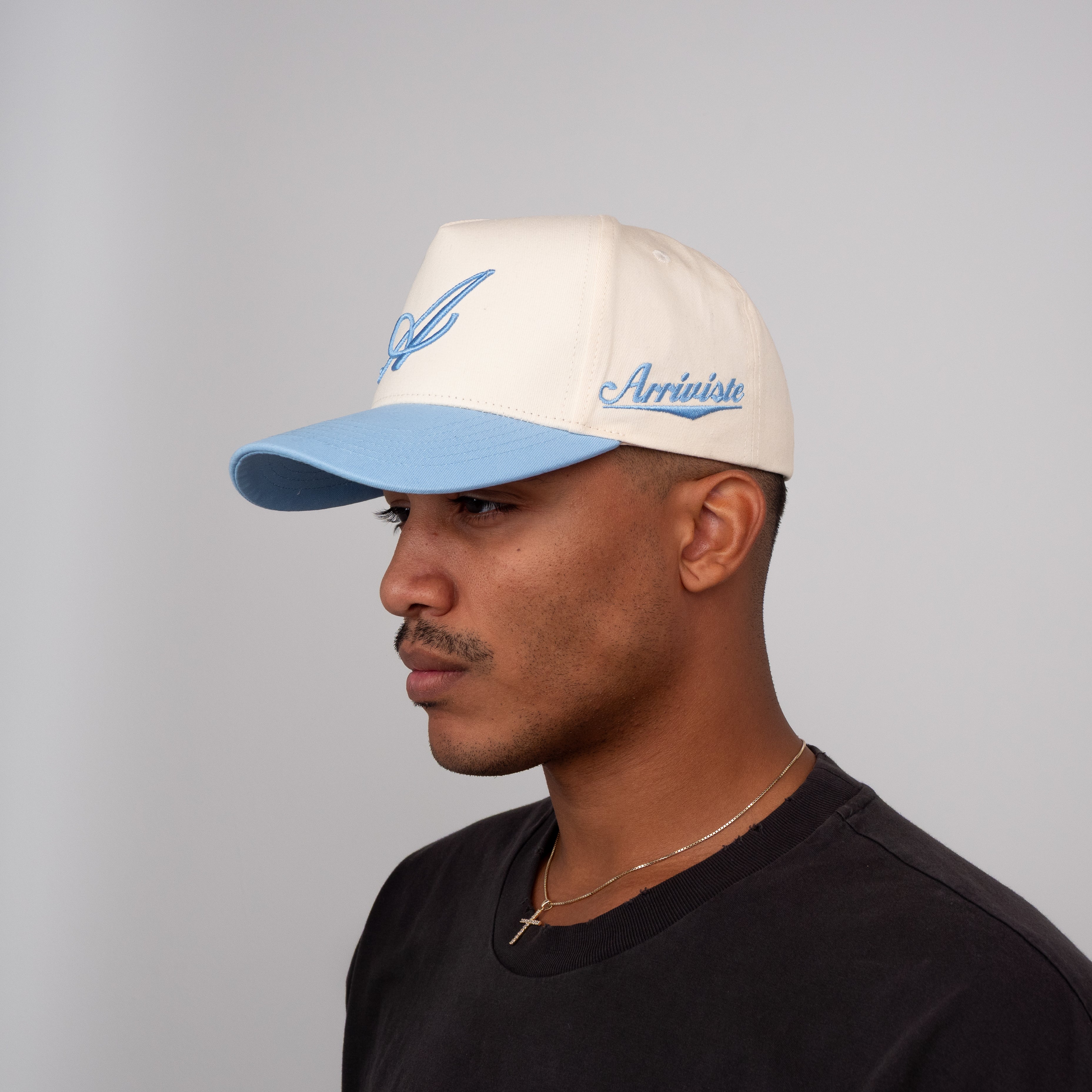 The Initial Snapback // White & Arriviste Blue