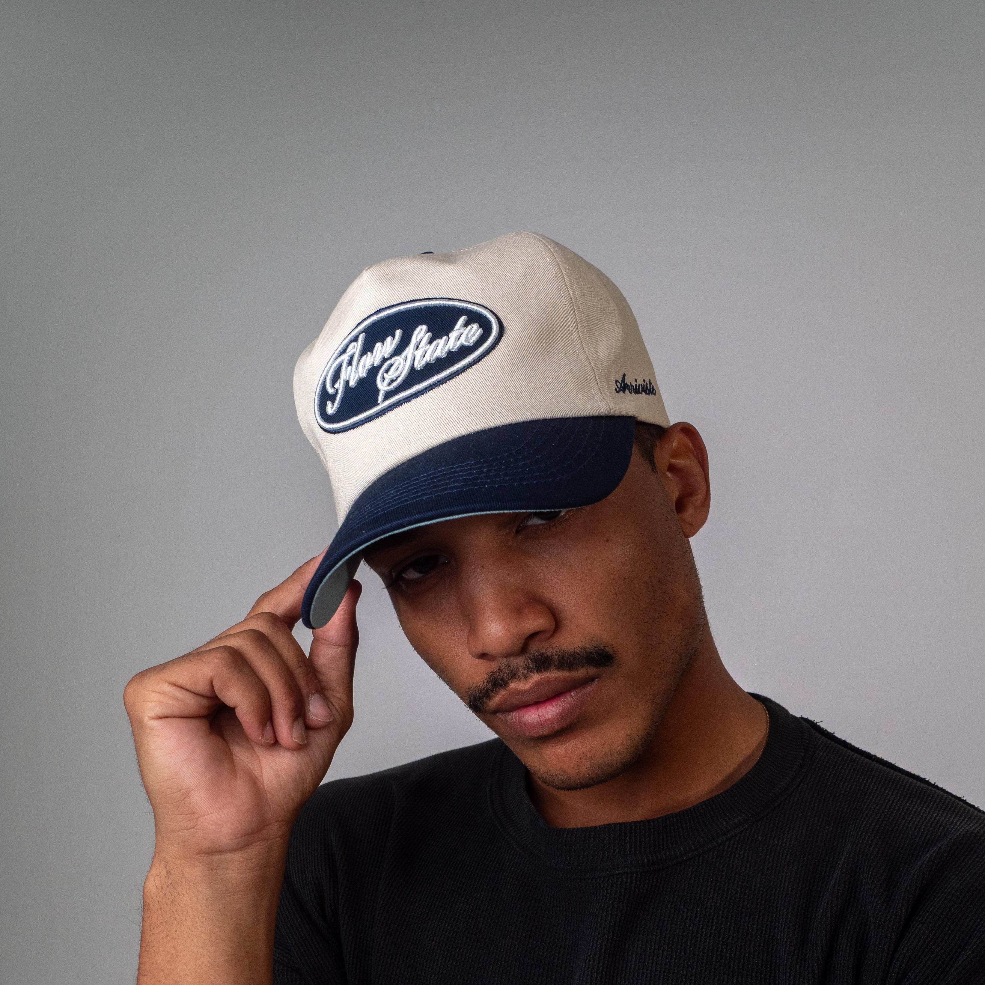 The Flow State Snapback // Navy & Creme