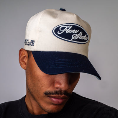 The Flow State Snapback // Navy & Creme