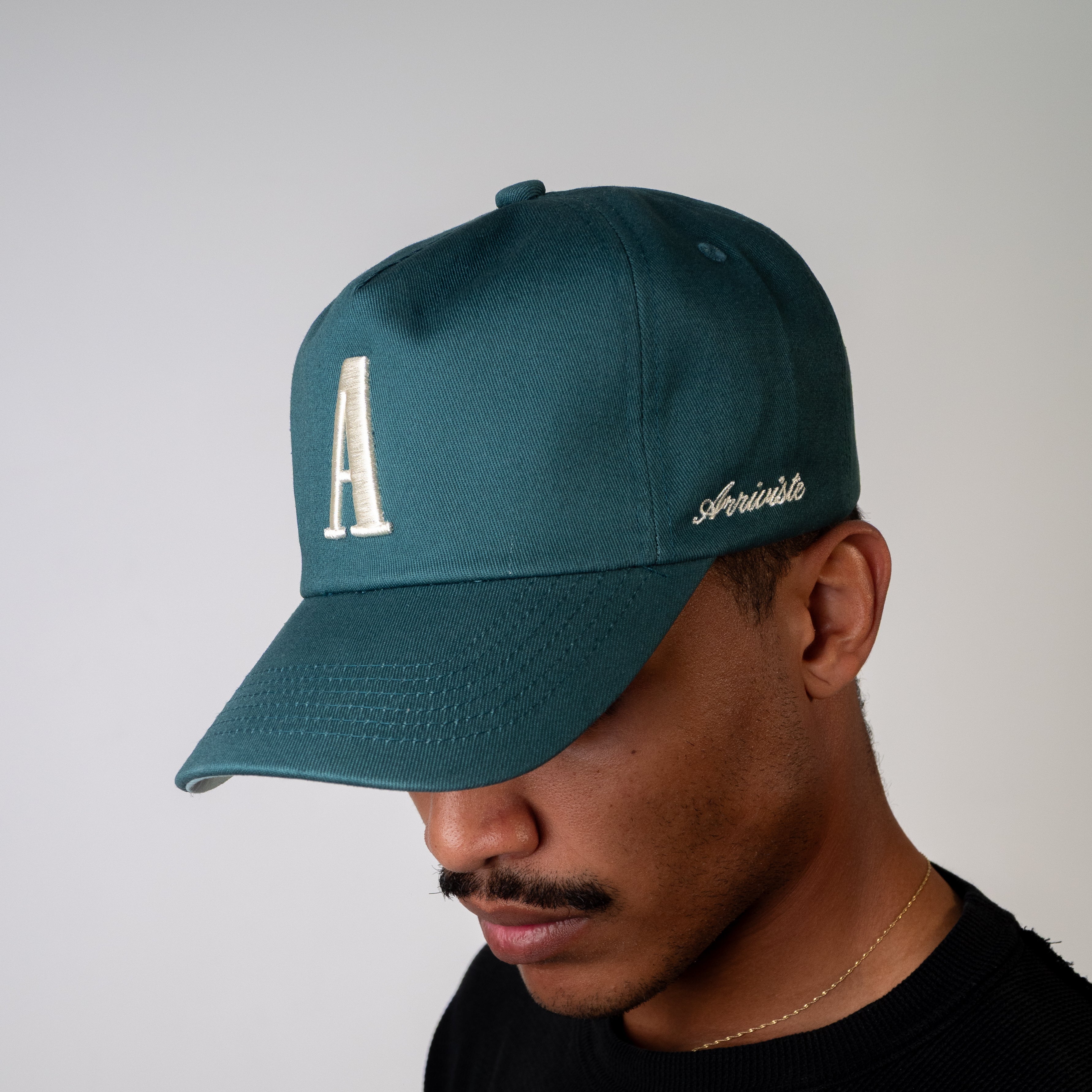The Serif Snapback // Alpine Green & Creme