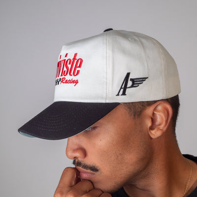 The Finish Line Snapback // White & Black