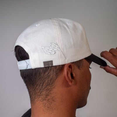 The Finish Line Snapback // White & Black