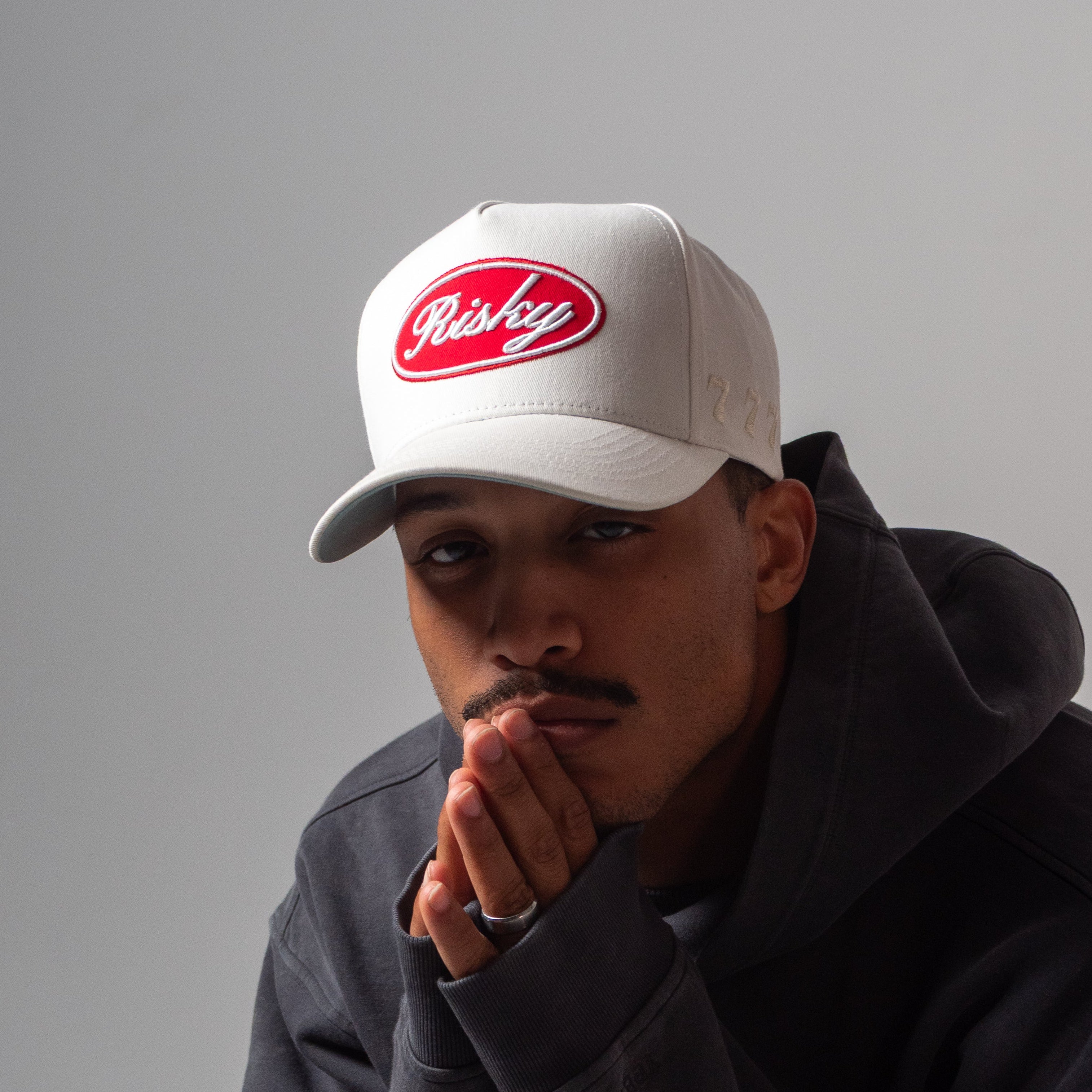 The Risky Snapback // White & Red