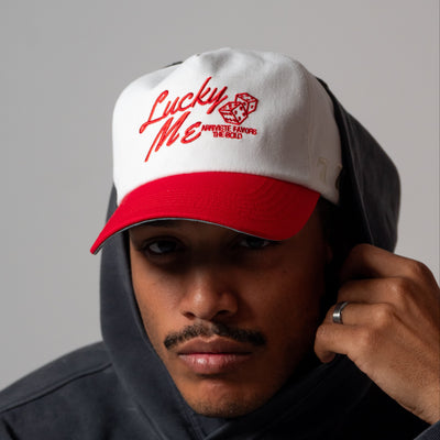 The Lucky Me Snapback // Red & White