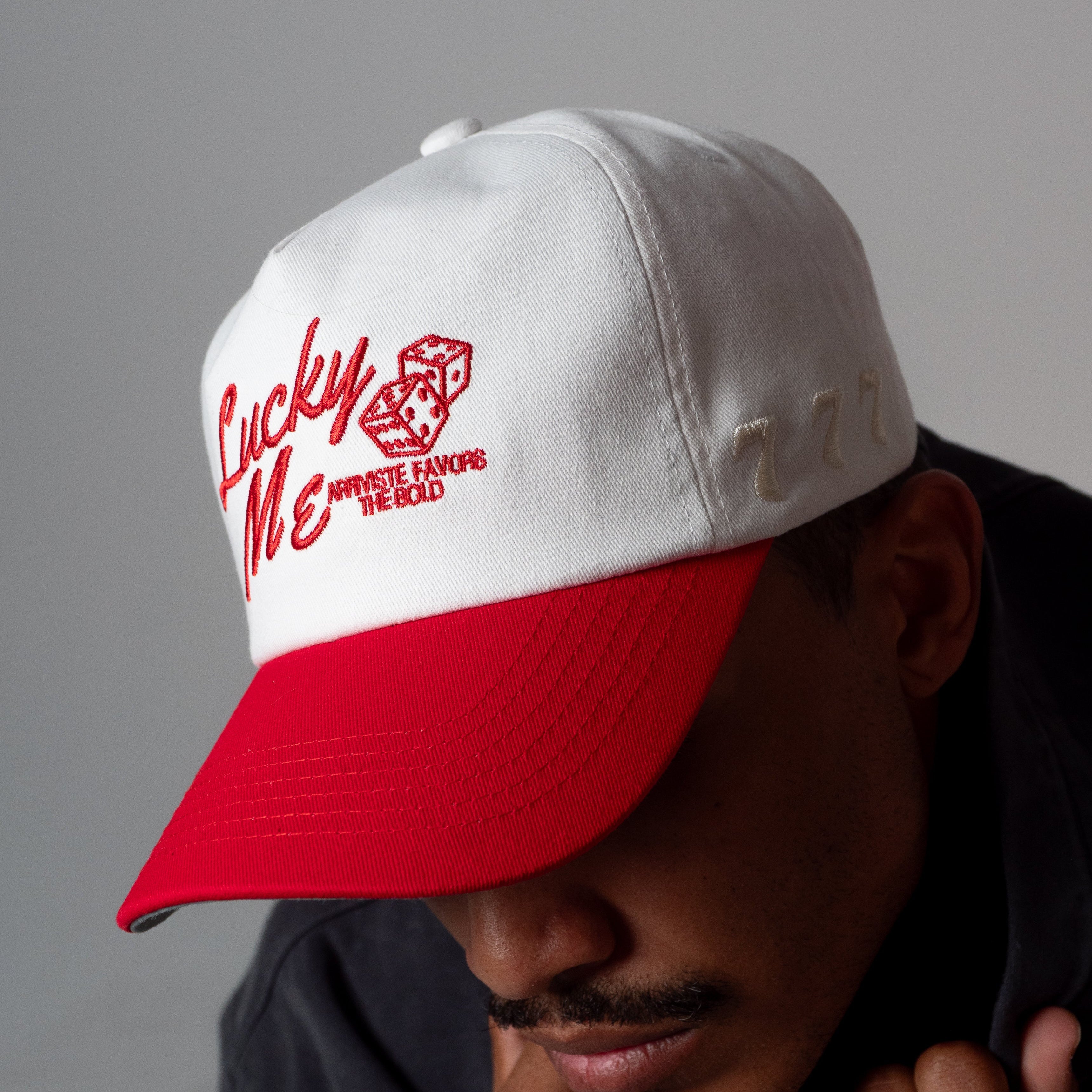 The Lucky Me Snapback // Red & White
