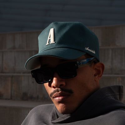 The Serif Snapback // Alpine Green & Creme
