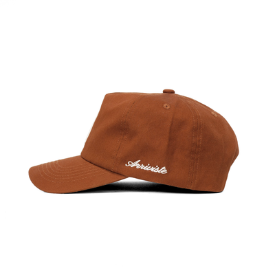 The Serif Snapback // Saddle Brown & Creme