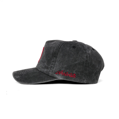 The Serif Snapback // Faded Black & Red
