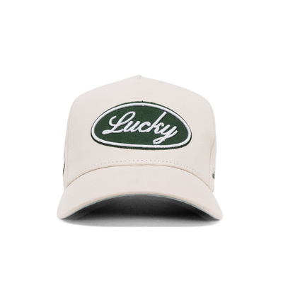 The Lucky Snapback // Creme & Green