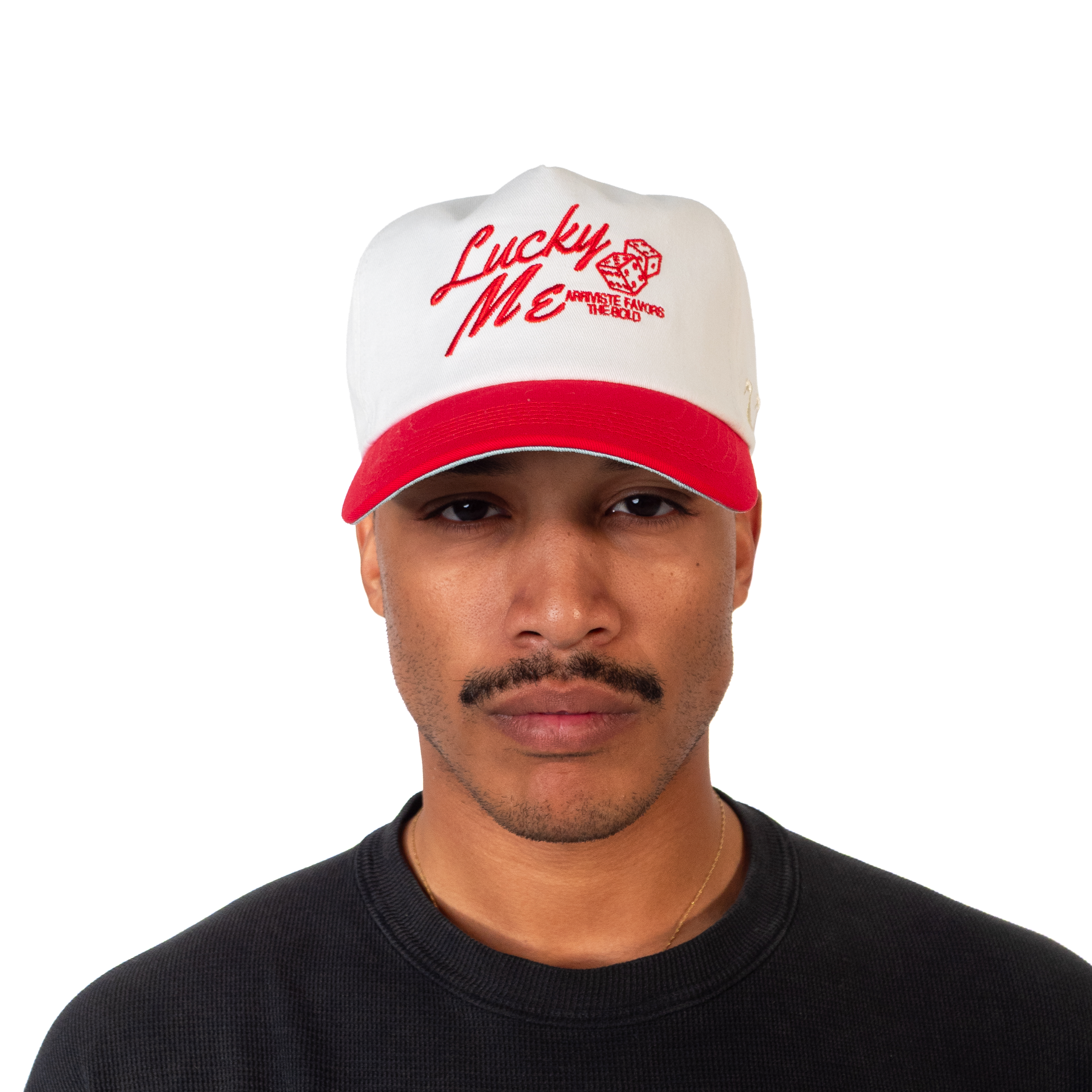 The Lucky Me Snapback // Red & White