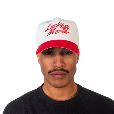 The Lucky Me Snapback // Red & White