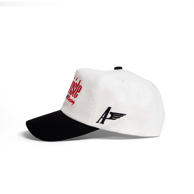 The Finish Line Snapback // White & Black