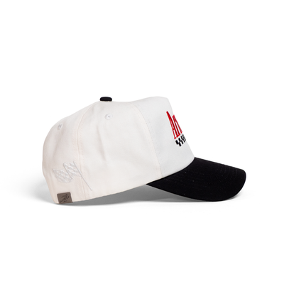 The Finish Line Snapback // White & Black