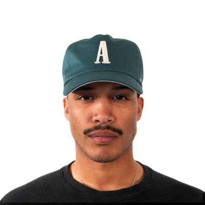The Serif Snapback // Alpine Green & Creme