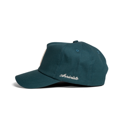 The Serif Snapback // Alpine Green & Creme